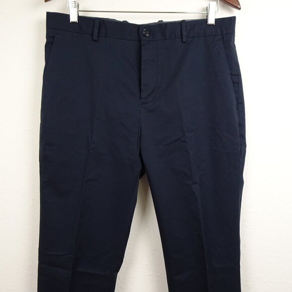 Perry Ellis Chino Pants Men's Size 34x34 Blue Slim Fit Stretch Spill Repellent - Picture 2 of 11
